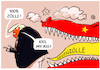 Cartoon: Trumps Zollkrieg (small) by markus-grolik tagged trump,usa,maga,zoelle,handelskrieg,wirtschaft,china,zollkrieg,peking