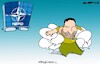 Cartoon: NATO support (small) by Amorim tagged nato,zelenski,ukraine