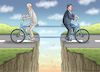 Cartoon: OST-WEST KONFLIKT (small) by marian kamensky tagged biden,xi,jinping,g20,putin,indonesien,unruhen,in,china,null,covid,strategie