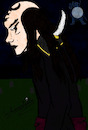 Cartoon: Necromancer (small) by Schimmelpelz-pilz tagged necromancer,mage,sorcerer,witcher,balding,bald,baldness,long,hair,hairs,grave,graveyard,cemetery,grass,night,full,moon,magician,tombstone,magier,vollmond,mond,nacht,friedhof,grabstein,grabsteine,nekromant,zauberer,lange,haare,haar,kahl,glatze,haarausfall