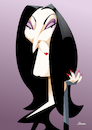 Cartoon: Anjelica Huston (small) by Ulisses-araujo tagged anjelica huston