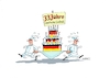 Cartoon: Lecker Torte (small) by RABE tagged einheitsfeier,einheitsfeiertag,deutschland,ost,west,vereinigung,ossi,wessi,feiertag,festveranstaltung,festredner,einheitsvertrag,mauerfall,ddr,westdeutschland,rabe,ralf,böhme,cartoon,karikatur,pressezeichnung,farbcartoon,tagescartoon,konditor,köche,torte,kerzen,geburtstagstorte