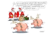 Cartoon: Rentiermangel (small) by RABE tagged weihnachten,weihnachtsmann,nikolaus,nikolaustag,stiefel,nikolausstiefelmichel,cartoon,karikatur,pressezeichnung,farbcartoon,tagescartoon,rute,besen,geschenke,dezember,rentiere,klimawandel,klimakrise,nachwuchs,rentiernachwuchs,lappen,lappland,nordpol,schwein,sau,geweihatrappe