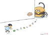 Cartoon: Fast fool (small) by rodrigo tagged fastfood,children,mcdonalds,restaurant,burger,hamburger,junk,food,fast,society,obesity,cancer,toys,happy,meal