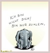 Cartoon: Kleiner dicker Elefant (small) by KritzelJo tagged elefant,klein,dick