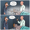 Cartoon: Totenschein ausstellen (small) by Arghxsel tagged pathologie,gerichtsmedizin,pathologe,leichenhalle,totenschein,mord,mediziner,rechtsmediziner,untersuchung,doktor,professor,universität,kriminologe,polizei