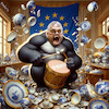 Cartoon: Orban G... EU... rilla (small) by MorituruS tagged viktor,orban,premierminister,ungarn,freiheit,ratspräsidentschaft,make,europe,great,again,unterstützung,ukraine,brüssel,rechtsstaatlichkeit,eu,skeptiker,veto,partei,fidesz,autokratie,demokratie,wähler,rechtsruck,urban,guerilla,gorilla,porzellanladen,trojanisches,pferd,putin,russland,cartoon,karikatur,moriturus