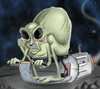 Cartoon: Alien scooter (small) by tooned tagged cartoon caricature illustration