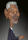 Cartoon: Morgan Freeman (small) by Berge tagged carucature american actor