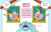 Cartoon: Absurdes Theater (small) by Erl tagged politik,usa,trump,zölle,ja,nein,börsen,welthandel,verwirrung,zerstörung,erde,tollhaus,zollhaus,karikatur,erl