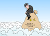 Cartoon: Davos I (small) by Erl tagged politik,wirtschaft,finanzen,weltwirtschaftsforum,davos,gedankenaustausch,nachdenken,welt,verbessern,reichtum,armut,geld,verteilung,erde,wolken,der,denker,rodin,geldsack,karikatur,erl