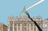 Cartoon: Franziskus (small) by Erl tagged politik,kirche,katholisch,papst,franziskus,tod,petersdom,himmel,trauer,hoffnung,karikatur,erl