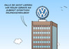 Cartoon: VW Zulieferer 2 (small) by Erl tagged wirtschaft,vw,auto,autobauer,autokonzern,zulieferer,streit,bokott,stopp,lieferung,produktion,stillstand,band,juristisch,gericht,verfügung,beschlagnahme,teile,autoteile,daumenschrauben,technik,effektiv,wolfsburg,logo,volkswagen,paragraf,karikatur,erl